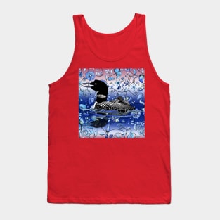 Loon in a sea of flowers Tank Top